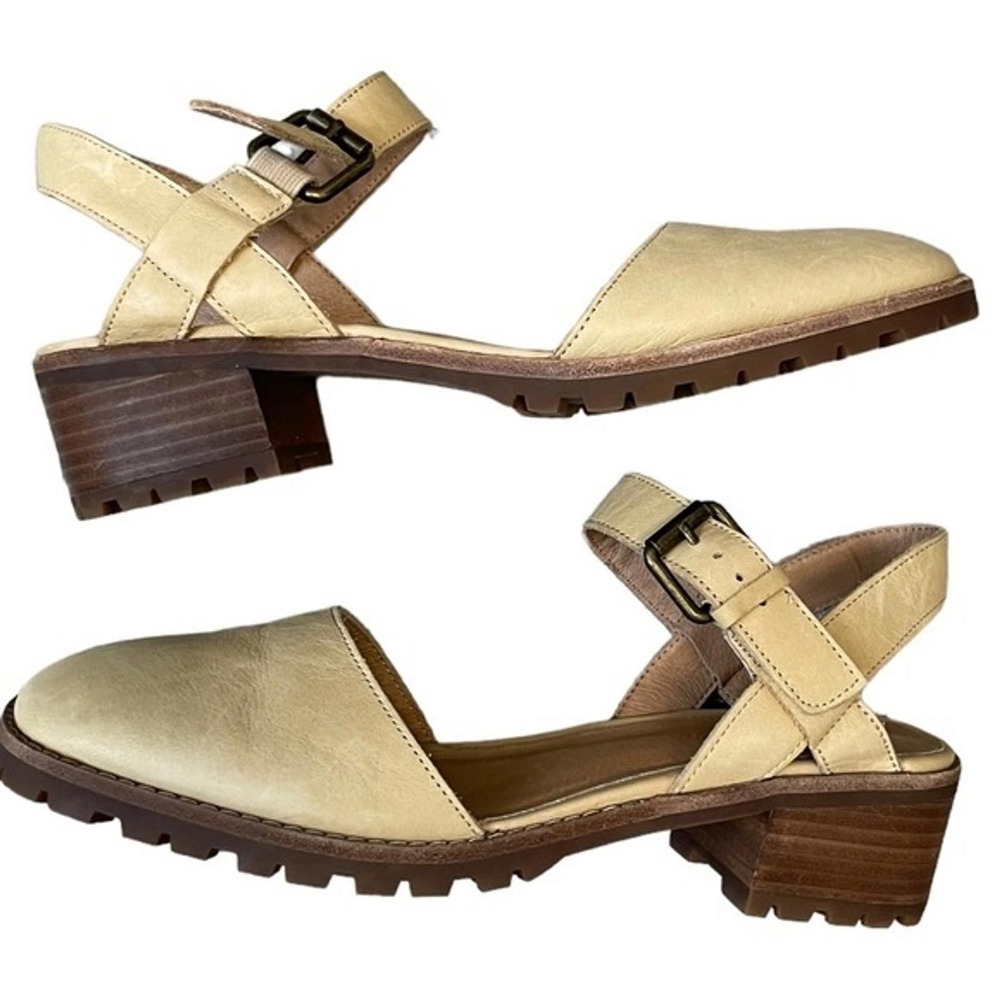 Women's Madewell strappy mules NWOT 7.5 light tan leather